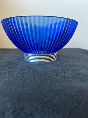 Vintage Mid-Century Modern  Art Deco Colbolt Blue Bowl
